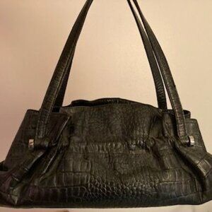 Lovecat leather alligator texture Purse sits flat bottom-Nice condition See pics
